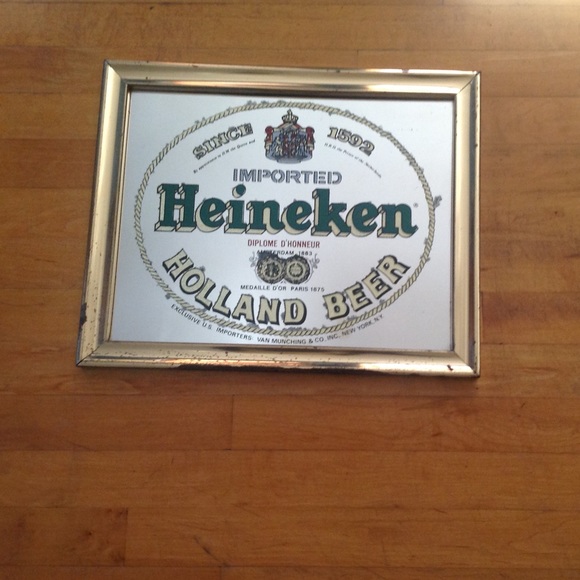 Heineken Holland Beer Bar Mirror Van Munching - Picture 7 of 10